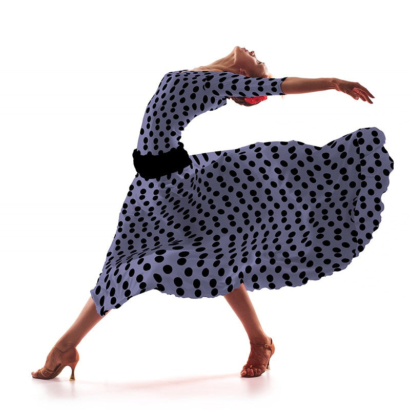 Tela Popelín Lunar Fondo Lila 3,5 cm - Ribes y Casals