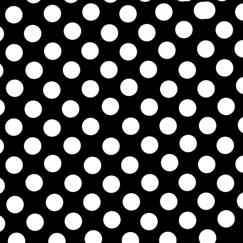Popelín Lunares Flamenca Fondo Negro 15mm - Ribes y Casals