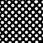 Retal Popelín Lunares Flamenca Fondo Negro 50x160 cm - Ribes y Casals