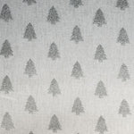 Tela Popelín Navidad Abetos Plata - Ribes y Casals
