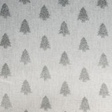 Tela Popelín Navidad Abetos Plata - Ribes y Casals