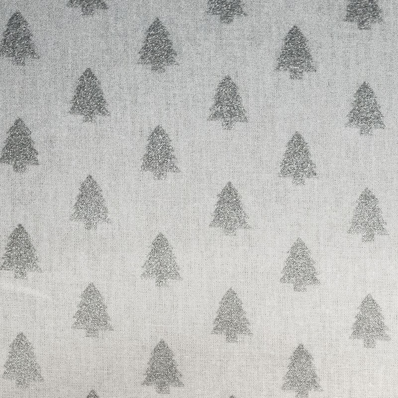 Tela Popelín Navidad Abetos Plata - Ribes y Casals