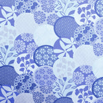 Tela Popelín Panel Floral Azul - Ribes y Casals