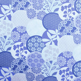 Tela Popelín Panel Floral Azul - Ribes y Casals