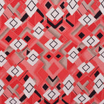 Tela Punto Estampado Étnico Coral - Ribes y Casals