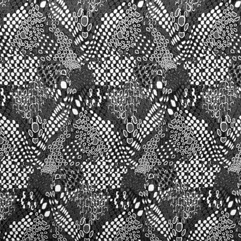 Tela Punto Jacquard Mosaico Gris - Ribes y Casals