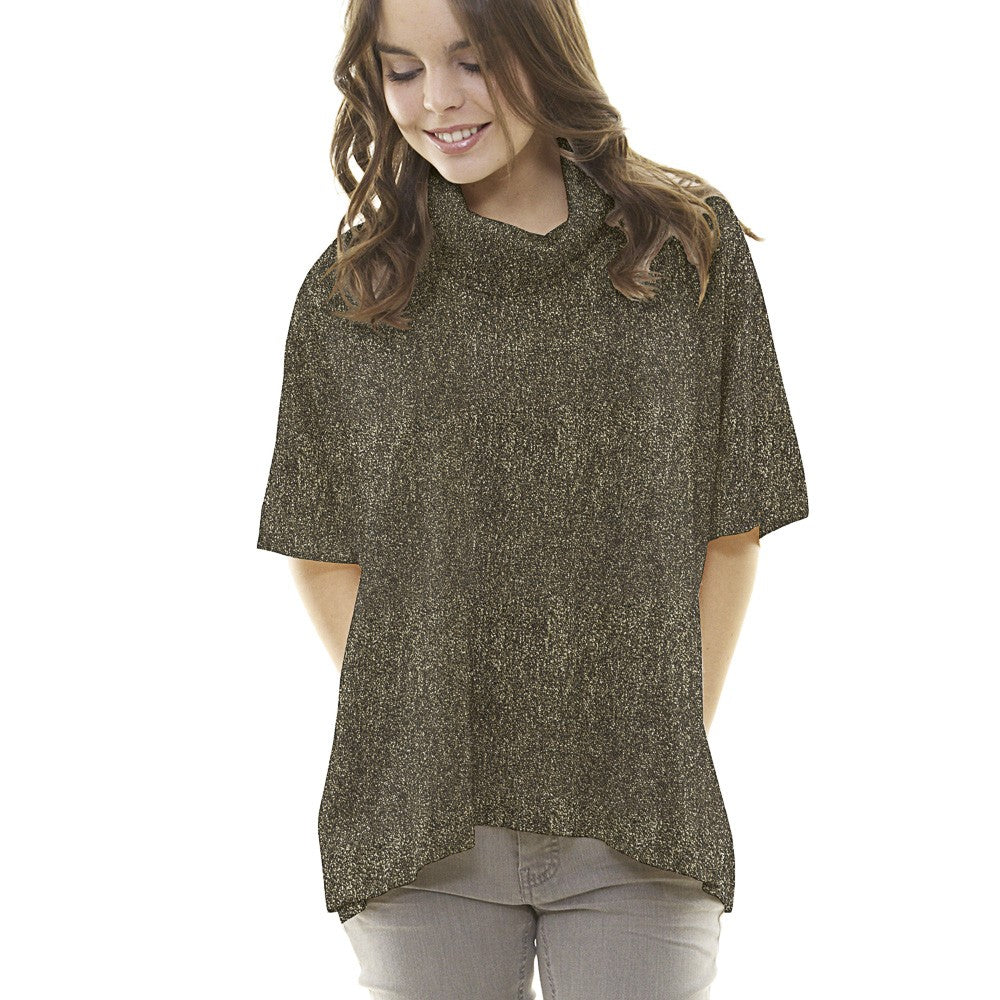 Tela Punto Lamé Oro Negro - Ribes y Casals