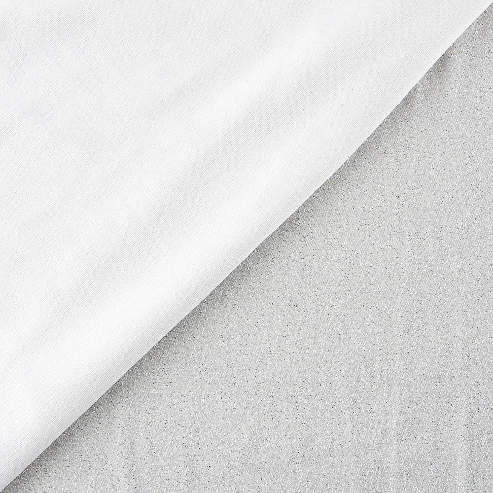 Tela Punto Lamé Plata Blanco - Ribes y Casals