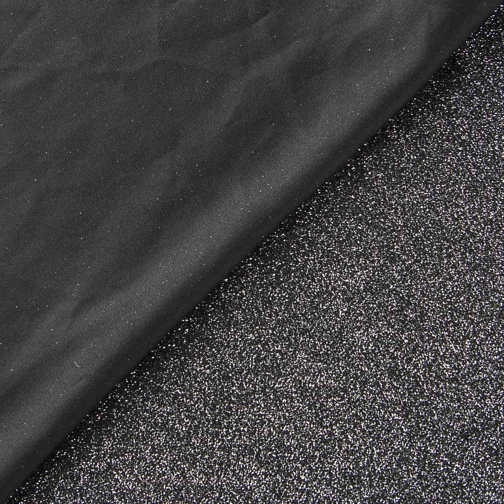 Retal Tela Punto Lamé Plata Negro 105x145 cm - Ribes y Casals