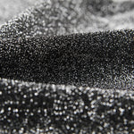 Retal Tela Punto Lamé Plata Negro 105x145 cm - Ribes y Casals