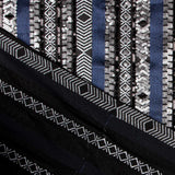 Tela Punto Lycra Lentejuela Étnica Azul - Ribes y Casals