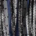 Tela Punto Lycra Lentejuela Étnica Azul - Ribes y Casals