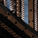 Tela Punto Lycra Lentejuela Étnica Cobre - Ribes y Casals