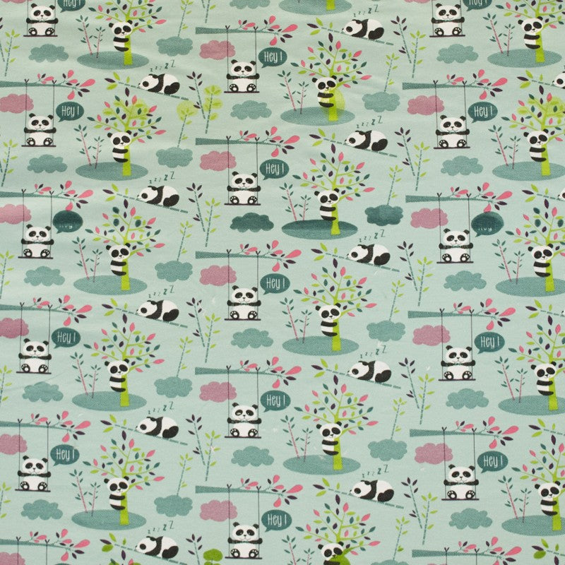 Tela Punto Panda Verde Agua - Ribes y Casals