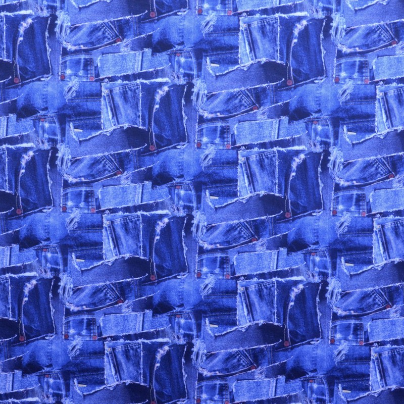Tela Punto Vaqueros Azul Denim - Ribes y Casals