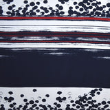 Tela Punto Viscosa Burbujas Azul Marino - Ribes y Casals