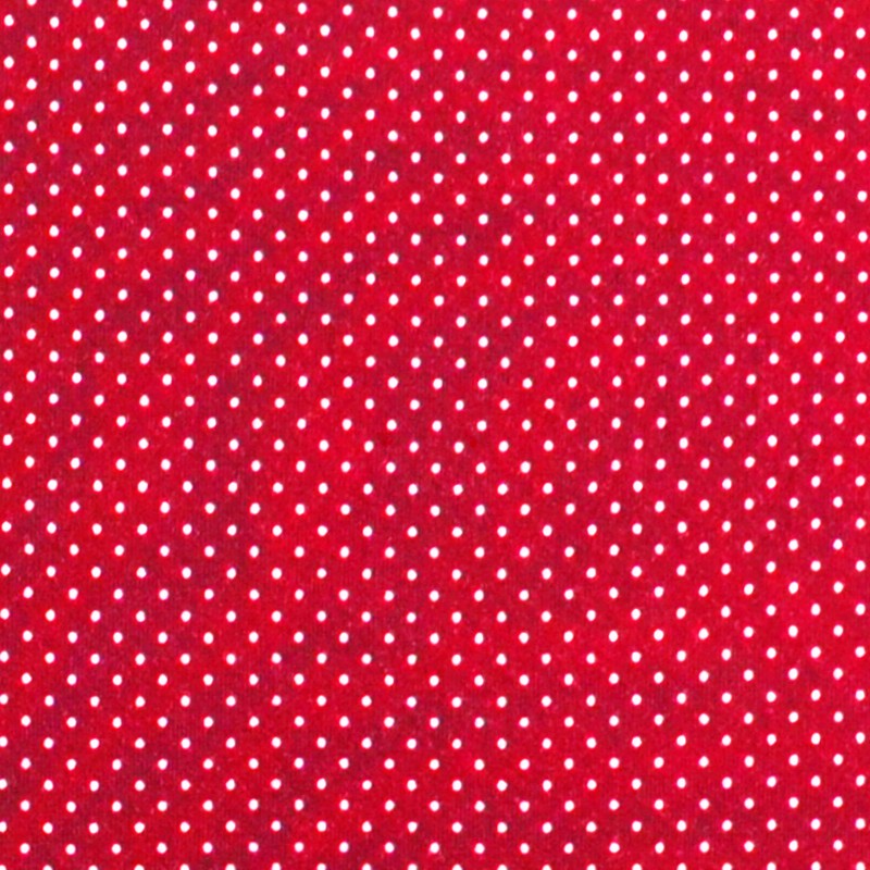 Tela Punto Viscosa Lunar Mini Roja - Ribes y Casals