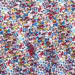 Tela Punto Viscosa Mosaico Flor Azul - Ribes y Casals