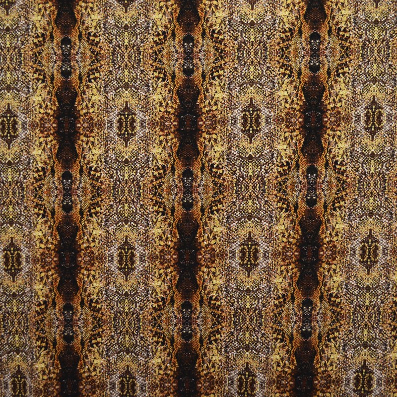 Tela Punto Viscosa Mosaico Ocre - Ribes y Casals