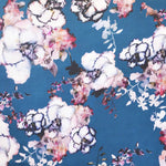 Tela Raso Mikado Manchas Floral Canard - Ribes y Casals
