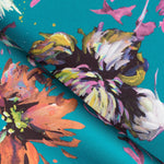 Tela Raso Mikado Paint Esmeralda - Ribes y Casals