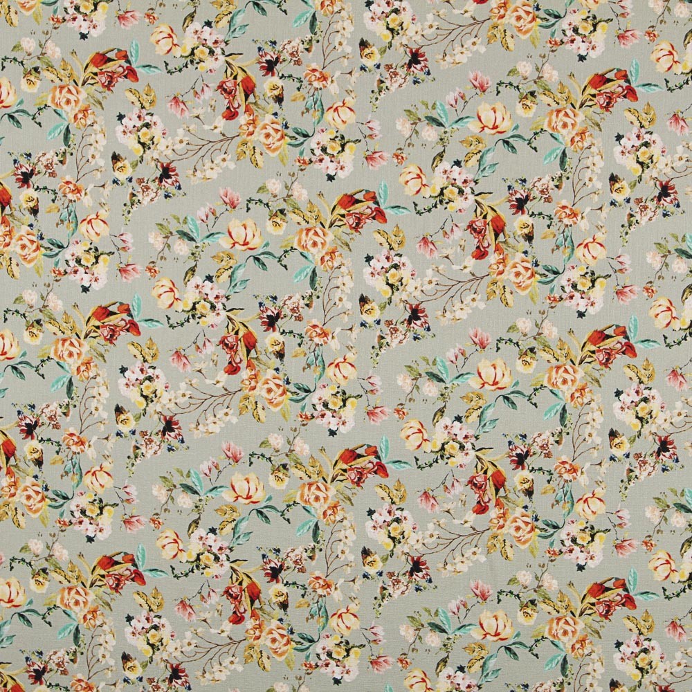 Tela Rústica Cretona Verdosa - Ribes y Casals