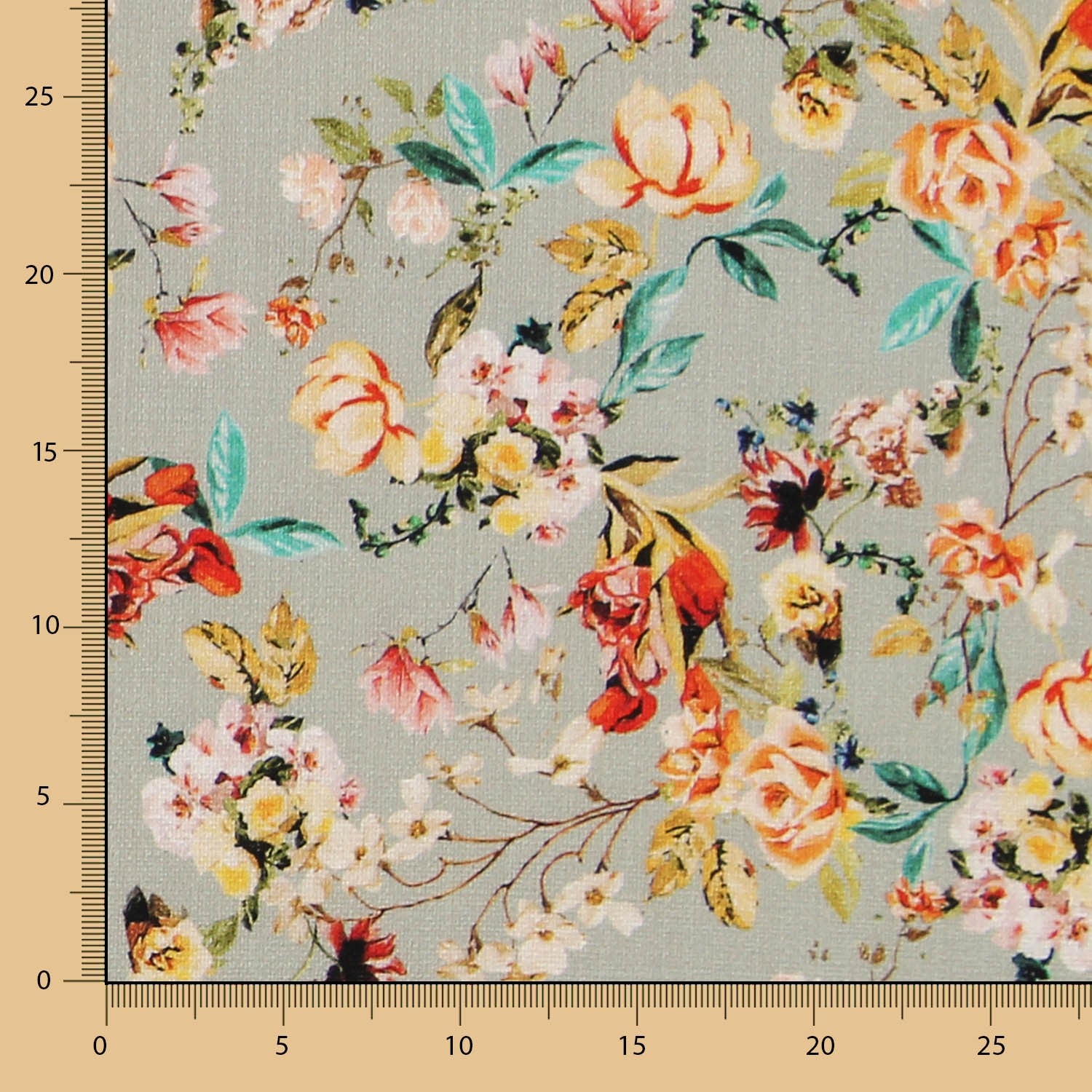 Tela Rústica Cretona Verdosa - Ribes y Casals