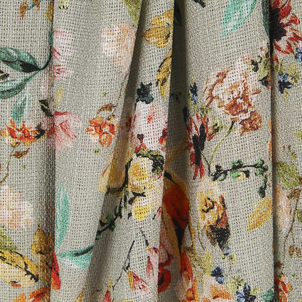 Tela Rústica Cretona Verdosa - Ribes y Casals