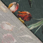 Tela Rústica Flores Verde Oscuro - Ribes y Casals