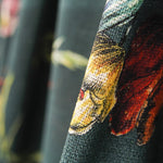 Tela Rústica Flores Verde Oscuro - Ribes y Casals