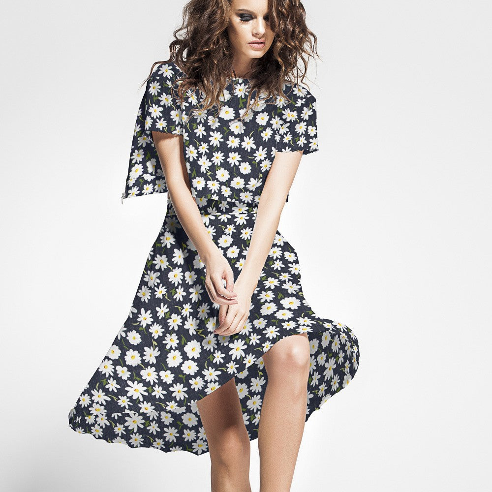 Tela Rústica Margaritas Azul Oscuro - Ribes y Casals