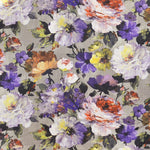 Tela Rústica Satinada Floral Fondo Piedra - Ribes y Casals