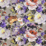 Tela Rústica Satinada Floral Fondo Piedra - Ribes y Casals