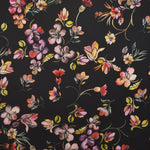 Tela Satén Kimono Fondo Negro - Ribes y Casals