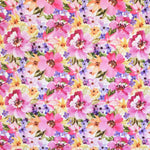 Tela Shantung Floreado Fucsia - Ribes y Casals