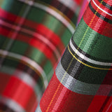 Shantung Poliéster Cuadro Rojo Azul - Ribes y Casals