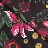 Tela Stretch Flores Salvaje Negra - Ribes y Casals