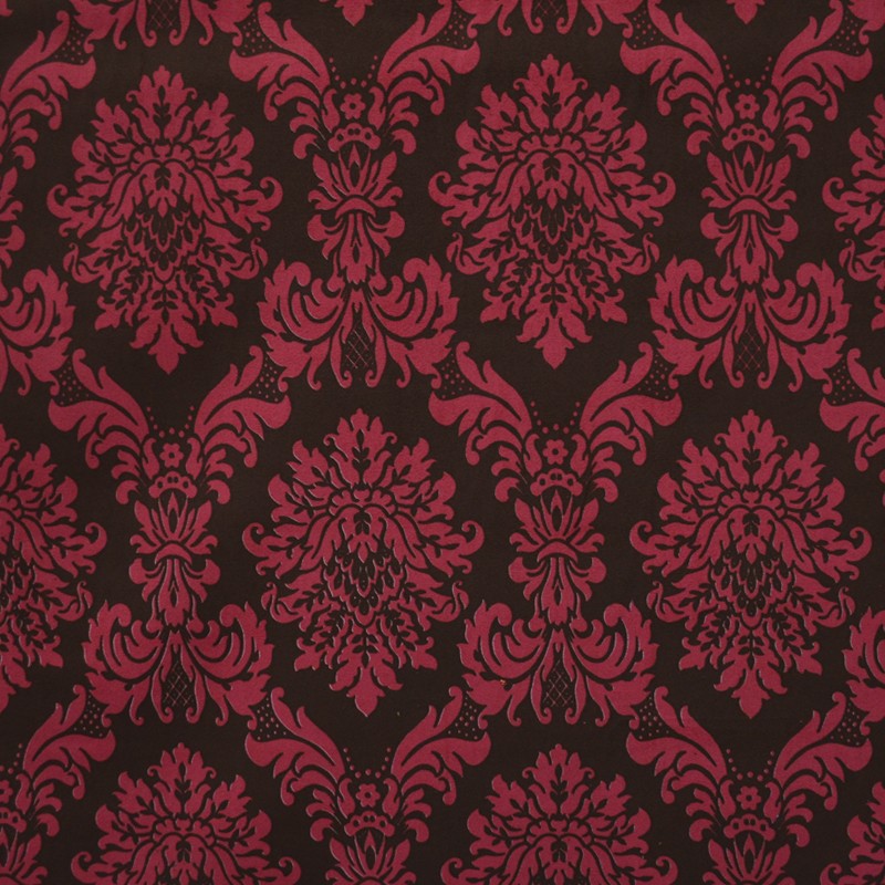 Tela Terciopelo Estampada Barroco Bourdeos - Ribes y Casals