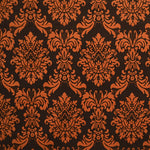 Tela Terciopelo Estampada Barroco Naranja - Ribes y Casals