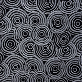 Tela Terciopelo Estampada Círculos Negro - Ribes y Casals