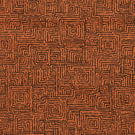 Tela Terciopelo Estampada Cuadros Naranja - Ribes y Casals