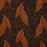 Tela Terciopelo Estampada Hoja Naranja - Ribes y Casals
