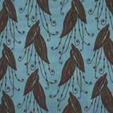 Tela Terciopelo Estampada Hoja Turquesa - Ribes y Casals