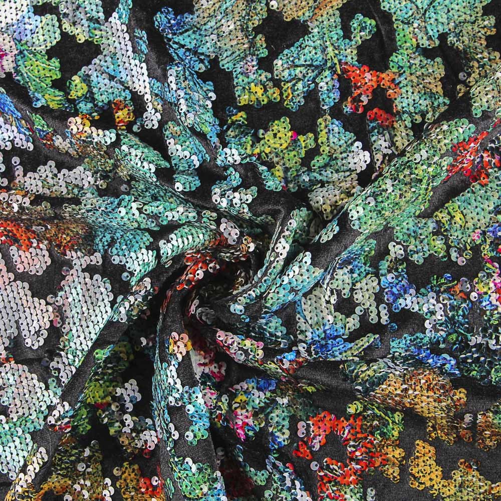 Tela Terciopelo Lentejuela Fantasía - Ribes y Casals