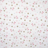 Tela Tondosada Estampada Búhos Rosa Bebé - Ribes y Casals
