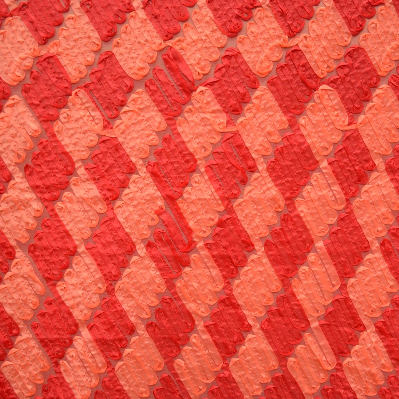 Retal Tela Tul Lazos Rojos 130x140 cm - Ribes y Casals