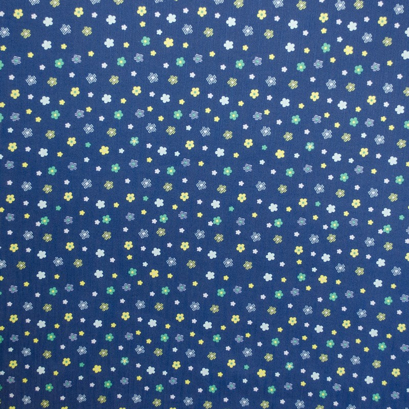 Tela Vaquera Infantil Florecitas Azul - Ribes y Casals
