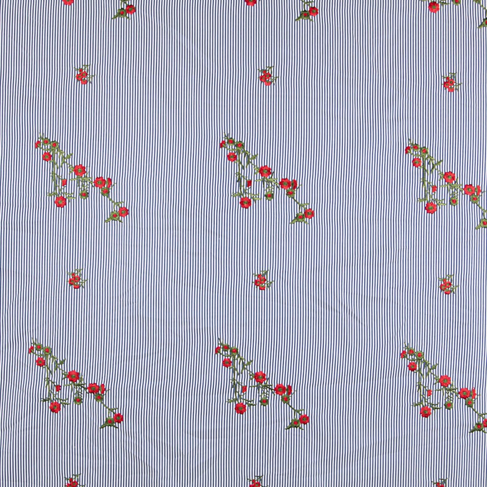 Tela Vichy Bordado Bouquet - Ribes y Casals