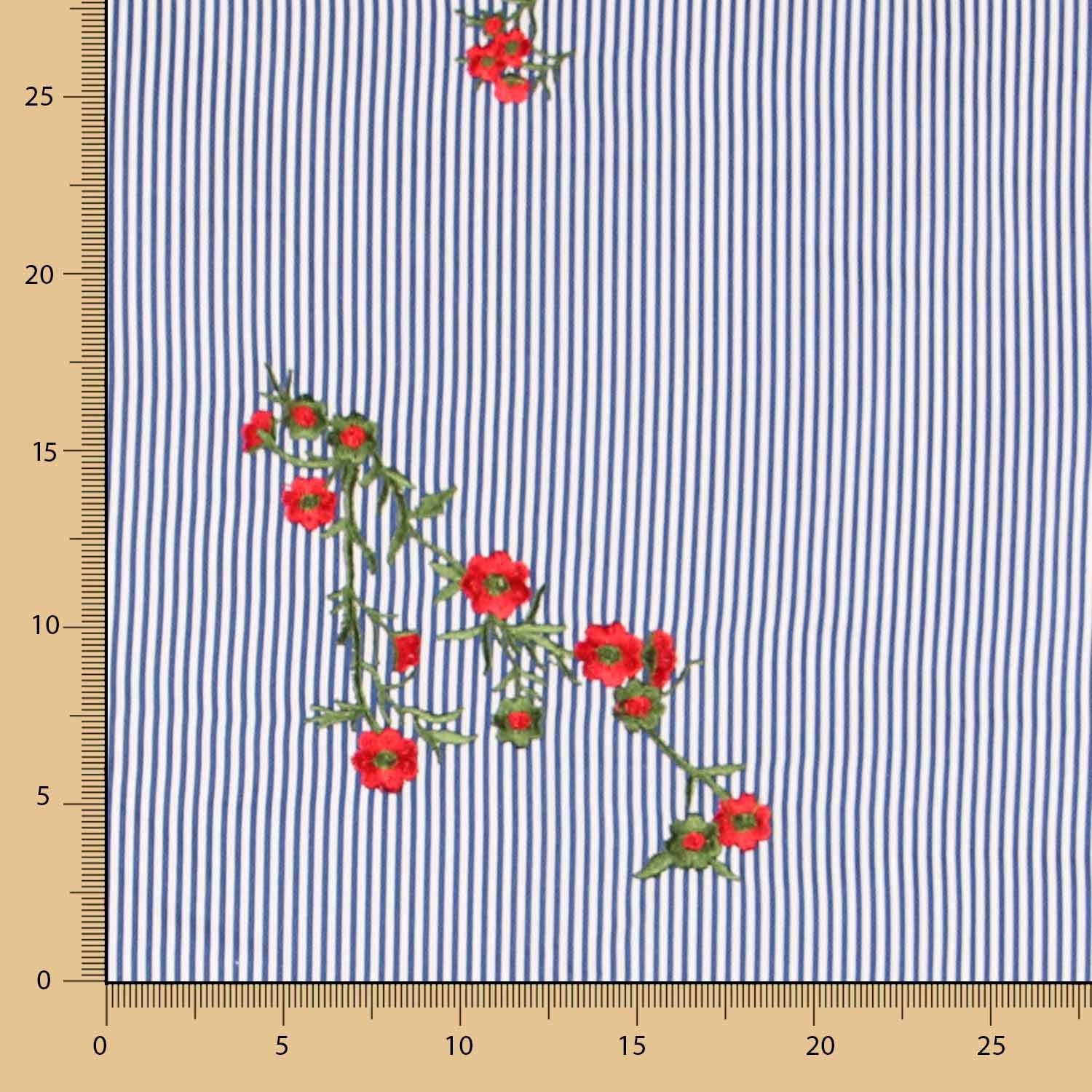 Tela Vichy Bordado Bouquet - Ribes y Casals