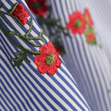 Tela Vichy Bordado Bouquet - Ribes y Casals